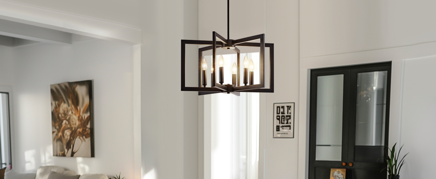 Farmhouse Pendant Light Fixture Over Table