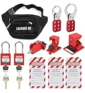 HiLKCO Lockout Tagout Kit Safety Electrical Loto Devices, Safety Padlock,Clamp On Circuit Breaker...
