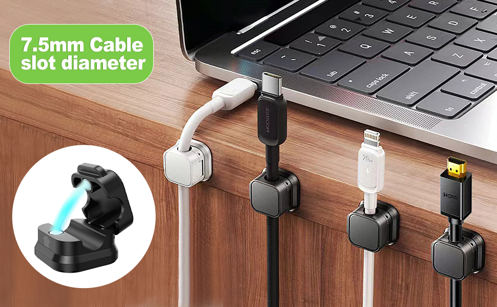 CeroDimo 12 Pack Cable Clips, Adjustable Desk Cord