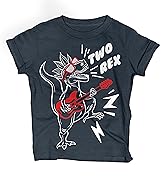 Two T-Rex Dinosaur 2nd Birthday Boys & Girls T-Shirt - Dino Themed 2 Year Old Party Clothes for B...