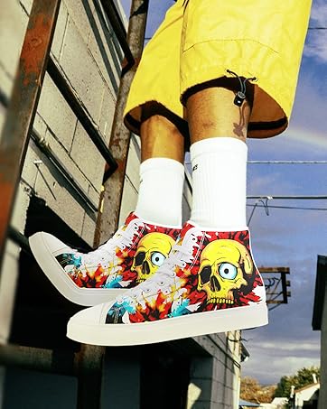 skull canvas shoes