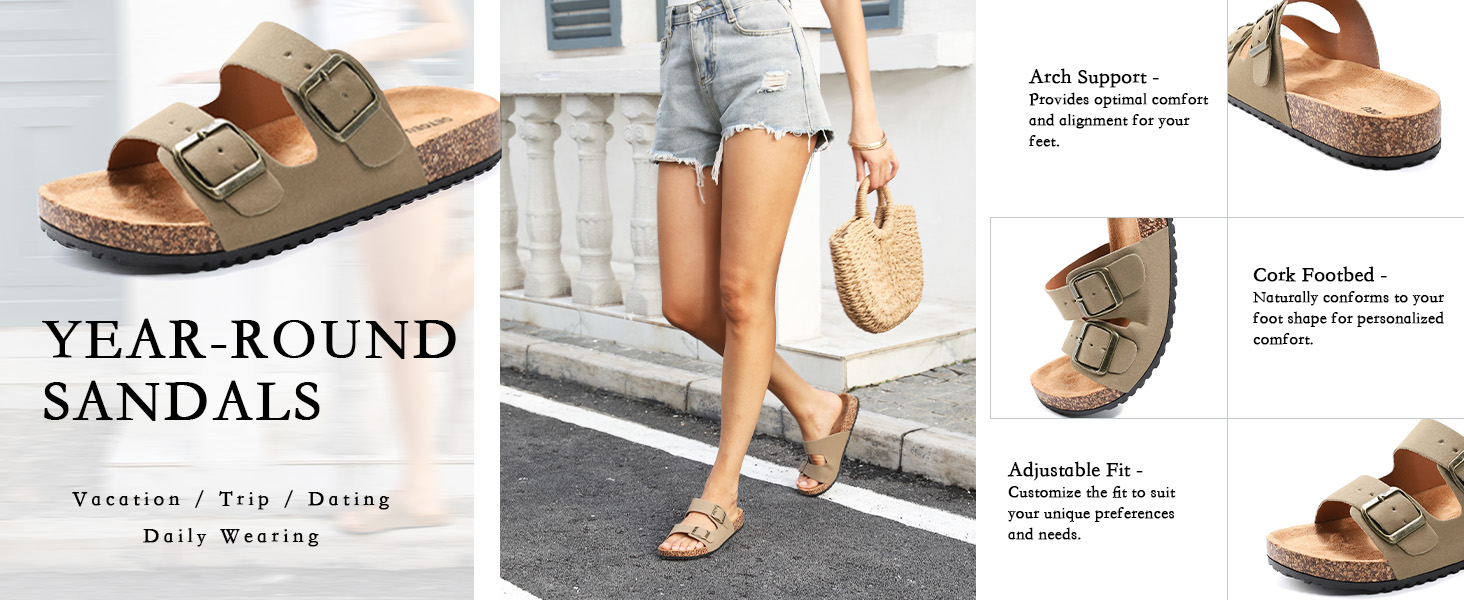 sandals women,birkenstoc sandals women,sandals for women 2025, Women's Cork Sandals