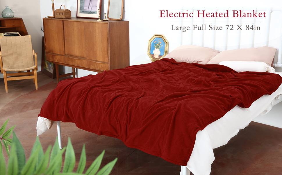 McJaw Electric Heated Blanket Full Size 72"x84" Large