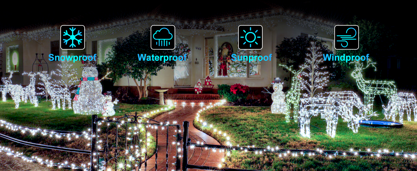 LED Icicle Lights Christmas Decorations