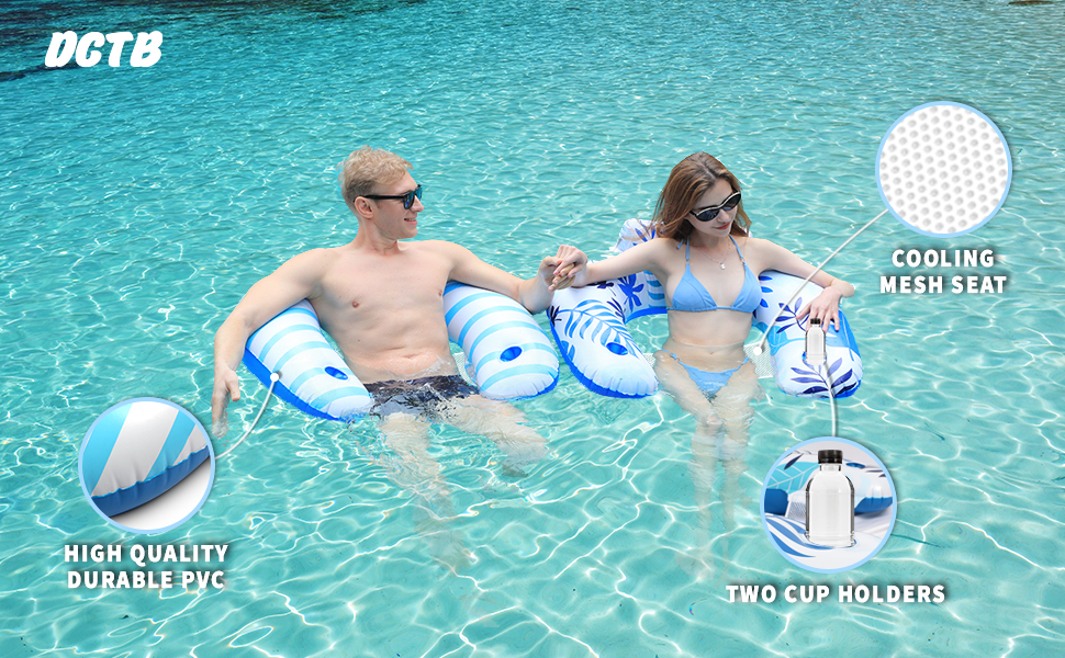 Pool Floats Adult Inflatable Chair Floats,DCTB 2 Pack Floating Pool Chair Lounge