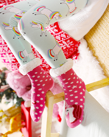 Kids Boy Girls Warm Slipper Socks Soft Thicken Winter Thermal Fleece Fuzzy Non-Skid Child Home Socks