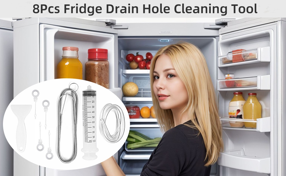 Refrigerator drain hole clog remover dredge cleaning tools temu