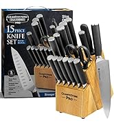 Conjunto de facas GraniteStone Pro Nutriblade 14 peças para cozinha com bloco de facas, facas de cozinha premium...