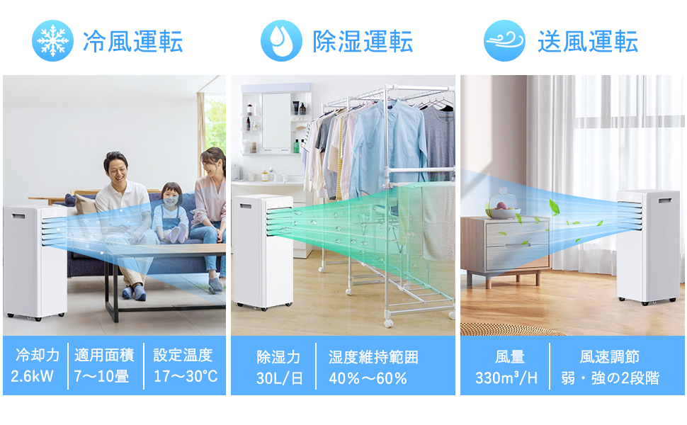 JYWINA スポットクーラー 家庭用 【2025新型】8〜10畳用2.6kw Amazon | JYWINA スポットクーラー 家庭用 移動式エアコン【2025