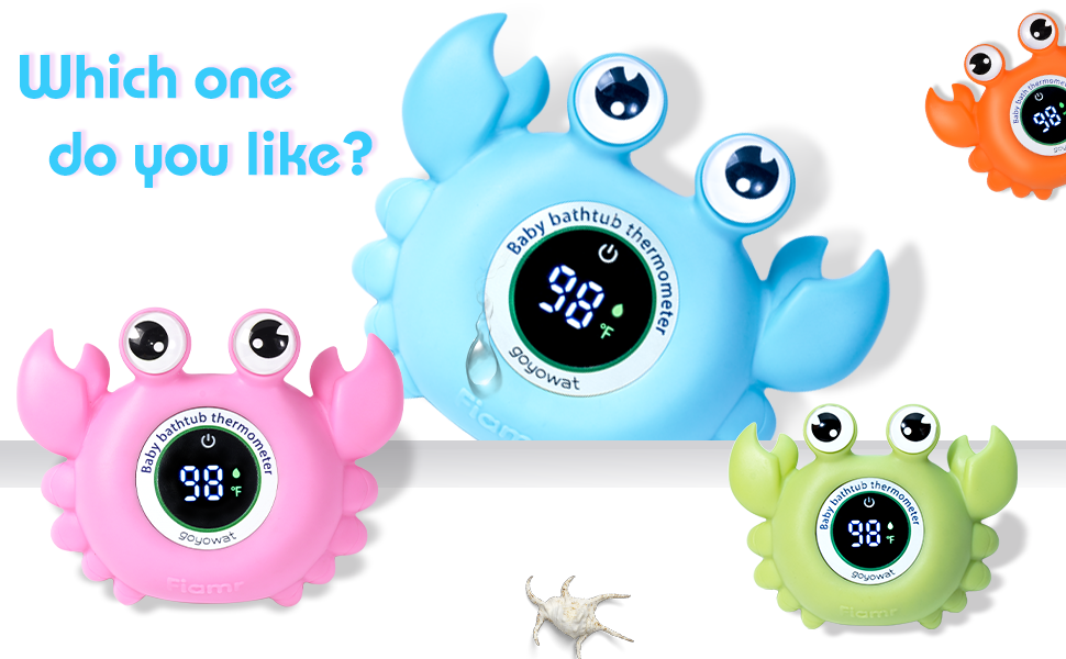 Crab toy bathtub water temperature gauge