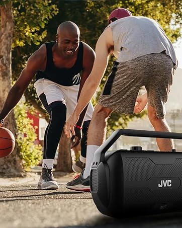 JVC Alto-falante sem fio portátil com som surround, Bluetooth 5.3