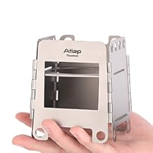 ATiAP Titanium Wood Burning Stove Foldable Alcohol Stove