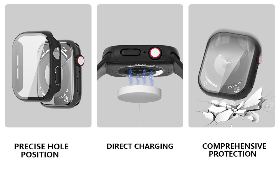 Piankeago 3Pack Case for Apple Watch Series 7/8/9 45mm