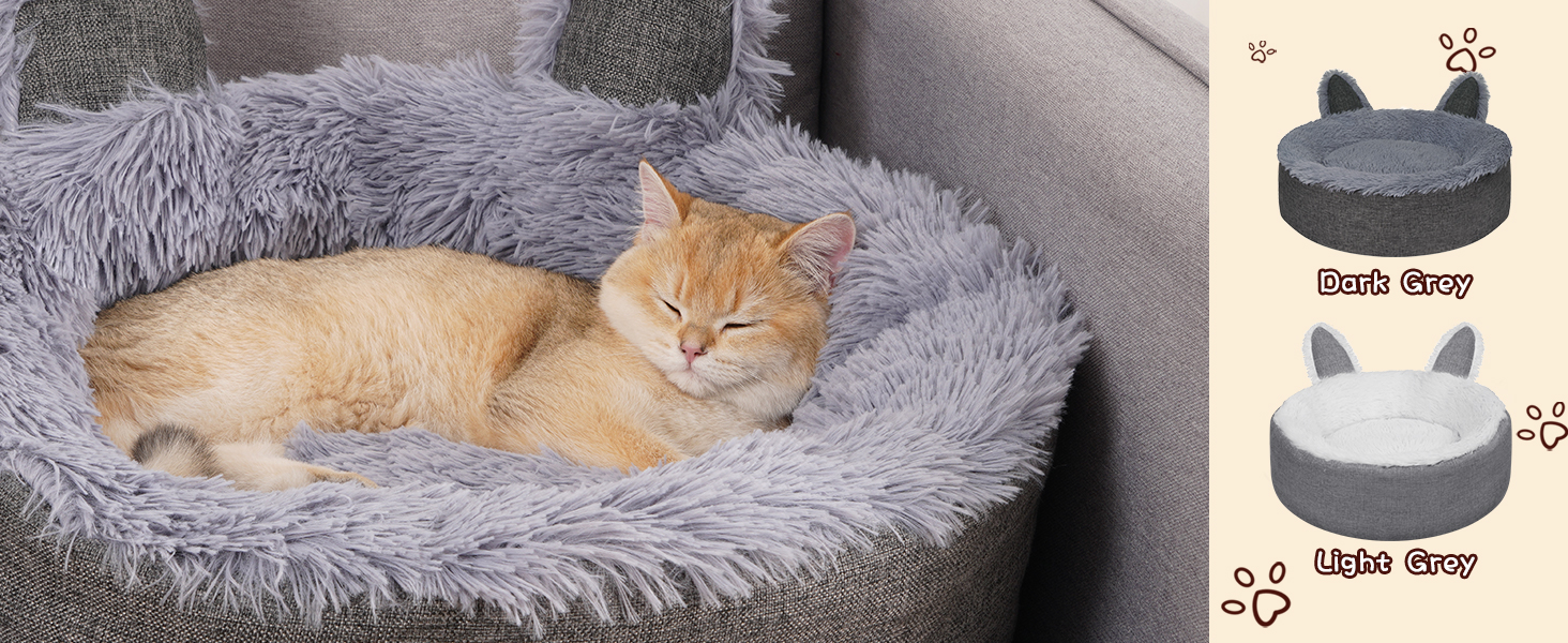 Cat Beds for Indoor Cats, Calming Dog Bed for Small Dogs