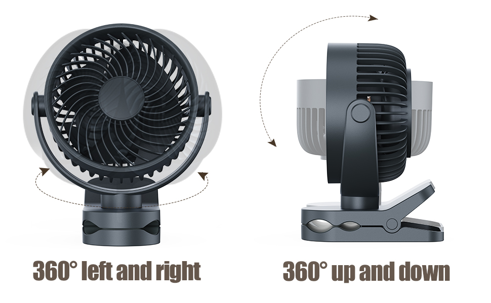 portable clip on desk fan