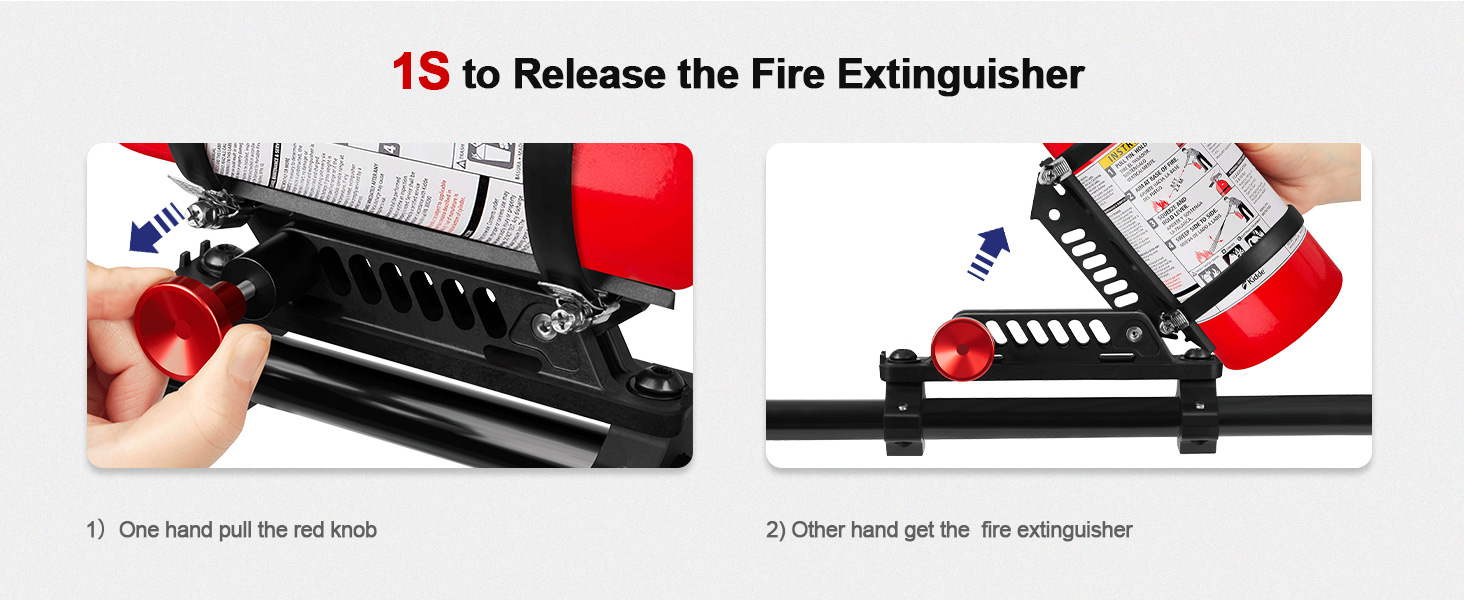Fire Extinguisher Mount Kit for atv quad 4 wheels handlebar Adjustable aTV Fire Extinguisher Holder