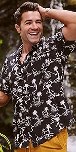 button down hawaiian shirt