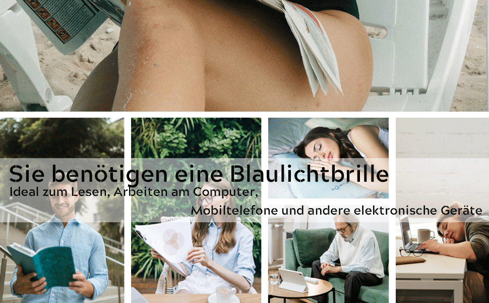 Blaulicht Lesebrille Damen