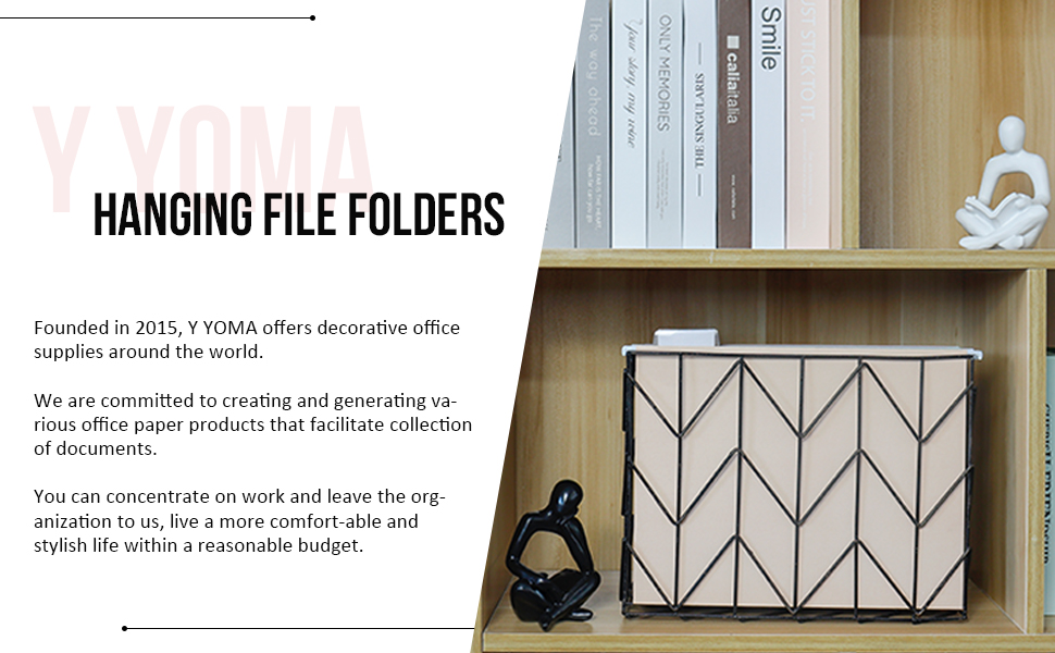Y YOMA 12 Pack Colored Hanging File Folders Letter Size