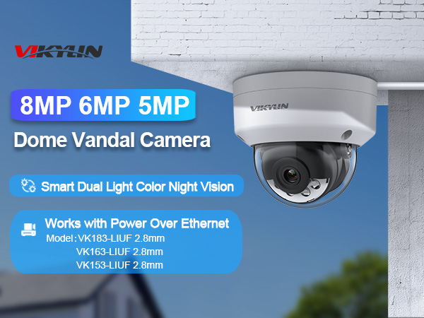 ブイ ヴァン サン Amazon.com : VIKYLIN 5MP IP PoE Vandal Dome Camera, Smart Hybrid