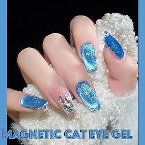 Amazon.com: AHAMIOU 9D Cat Eye Magnetic Gel Nail Polish