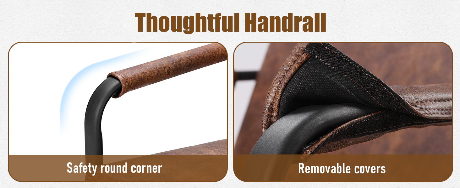 round corner and removable armrest covers