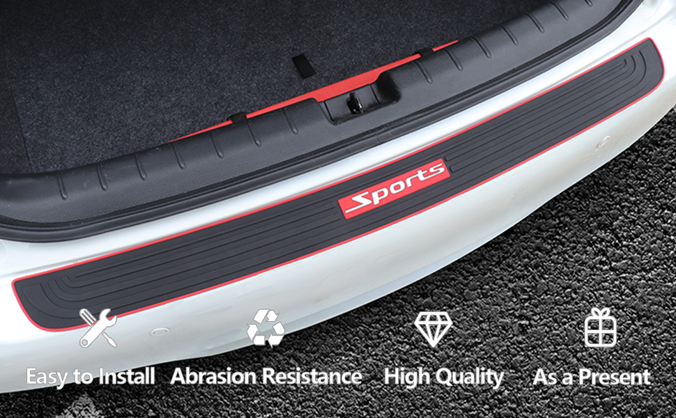 GZRUICA Rear Bumper Protector Strip Clear Back Bumper Protector Guard