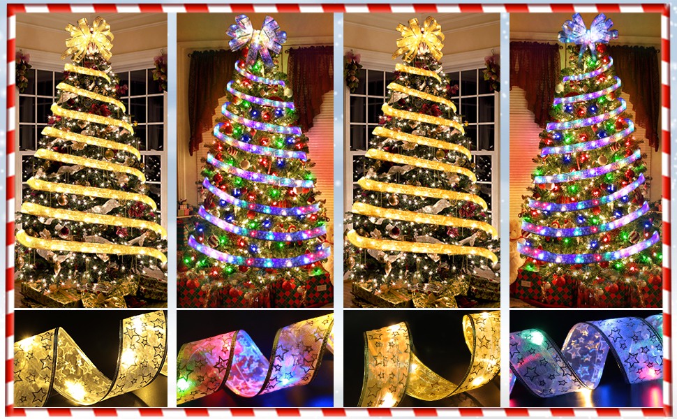 TURNMEON [ Timer & Remote Control ] 2 Pack Ribbons Light