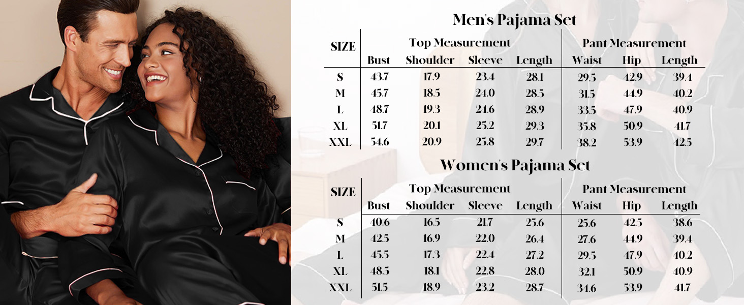 long sleeve pajamas for couples