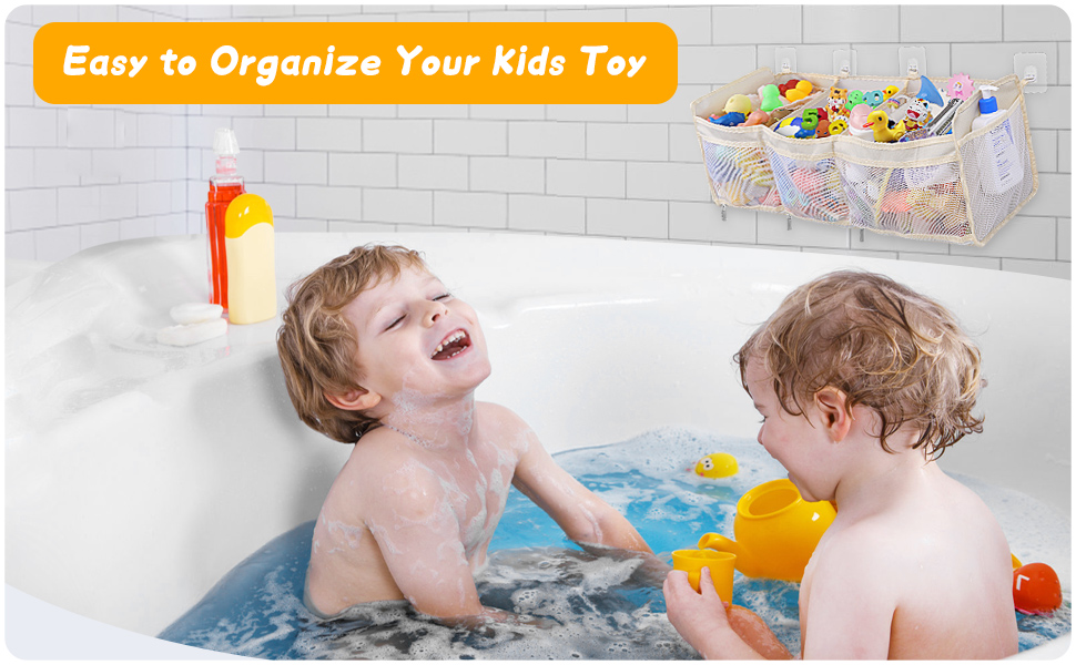 Dreamtop Bath Toy Storage Organizer, Bath Toy Storage with 2 Side