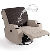 Ruaozz 100% Waterproof Recliner Chair Covers, Upgraded Non Slip Recliner Backrest Cover, Washable...