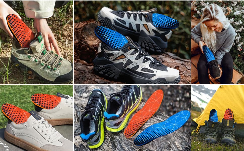 Shoe inserts fits to run, exercise, climb, hike, tennis, golf and long hours walk.