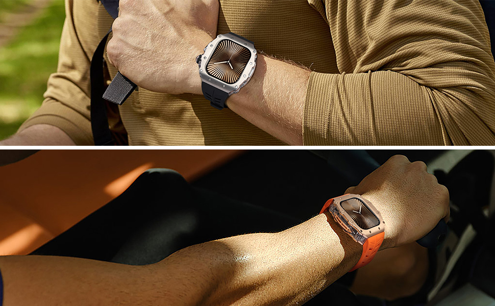 For Apple Watch 46mm Men Titanium Case