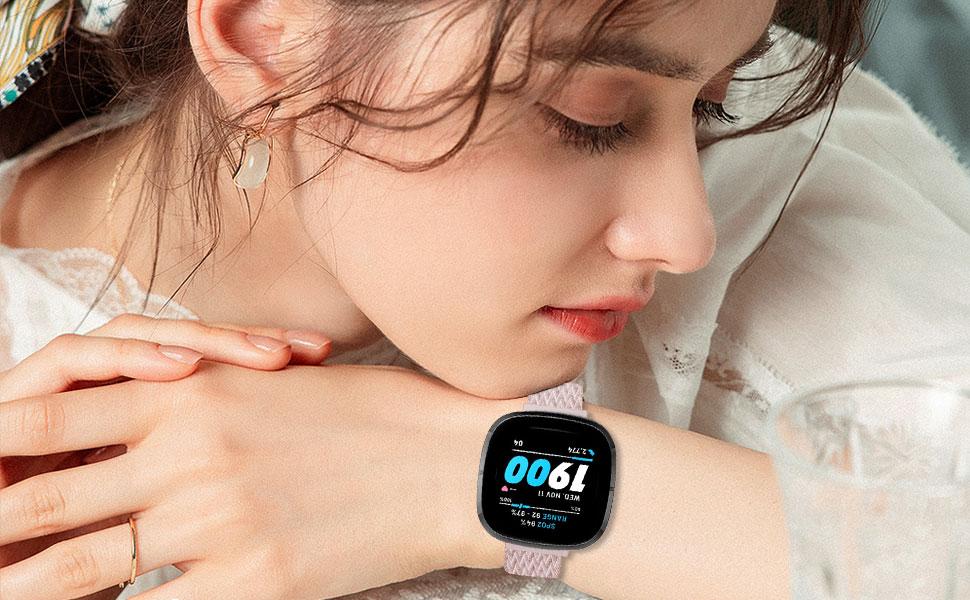 UHKZ Badns Compatible with Fitbit Versa 3/Fitbit Sense