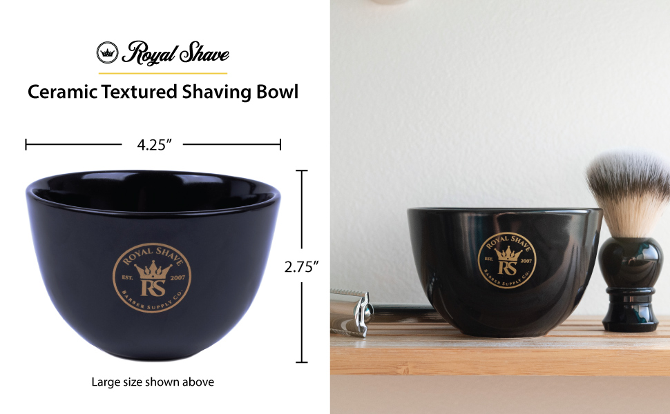 ceramic textured shaving bowl large sized for de safety straight classic wet shaving 