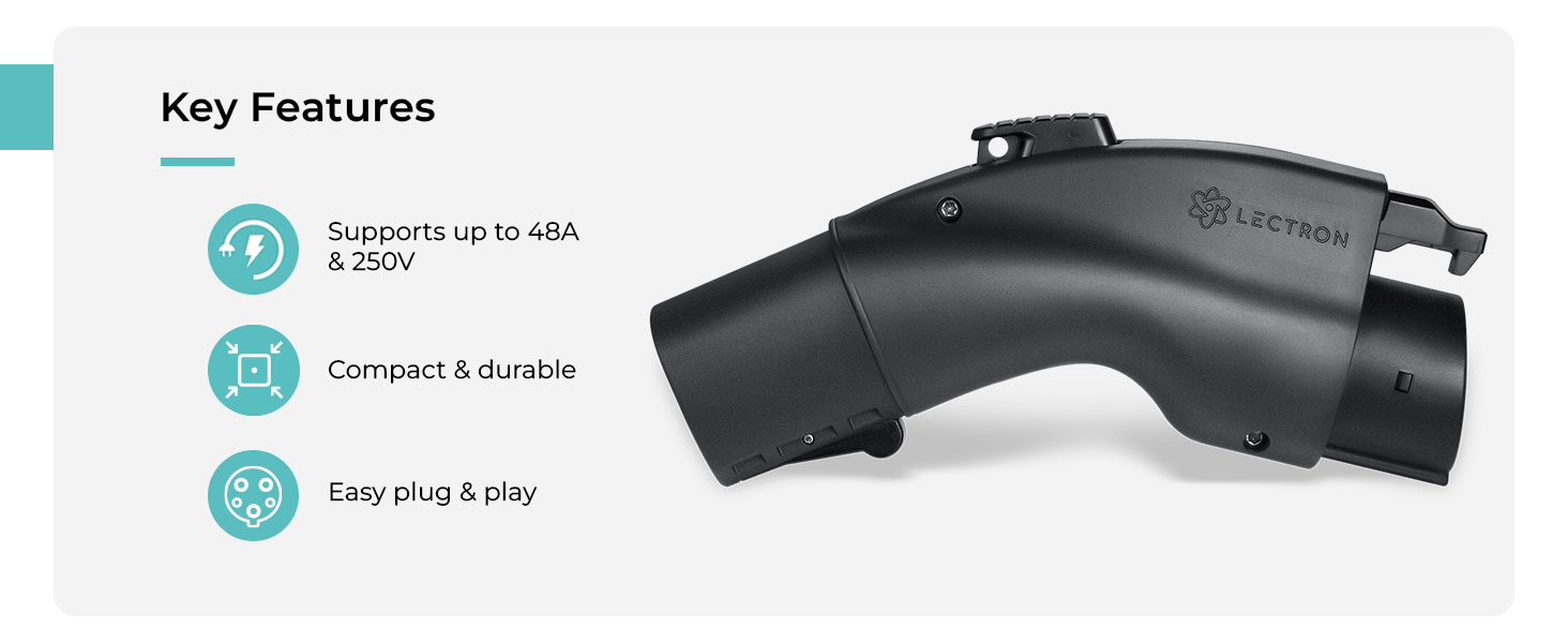 Compatible with all non-Tesla J1772 EVs Supports up to 48A & 250V