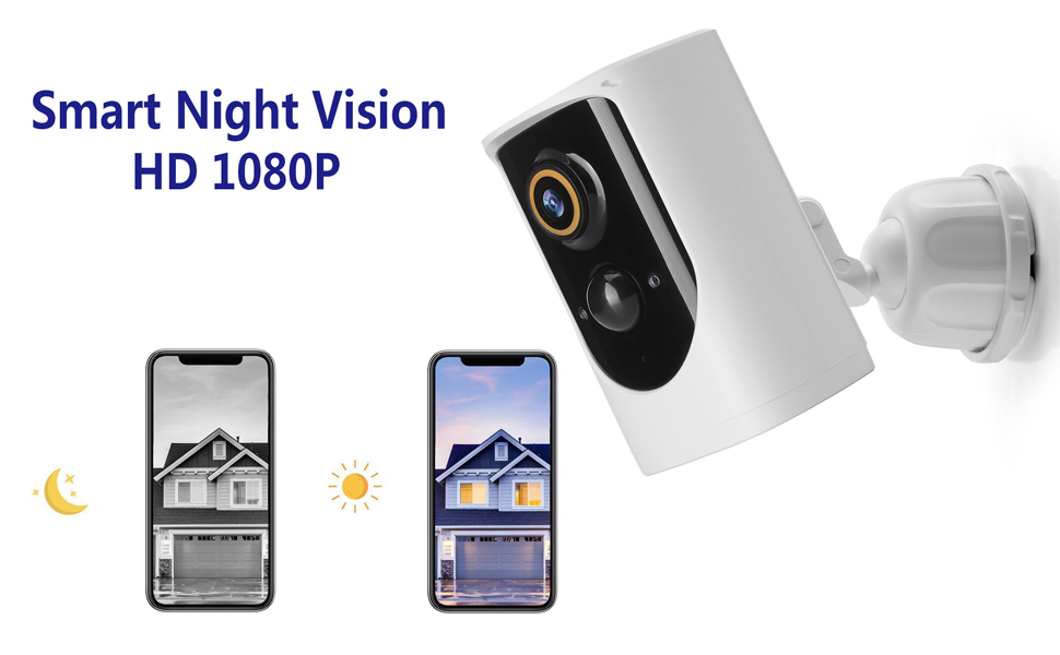 Outdoor indoor Wireless Security CCTV Camera, Rechargeable Battery