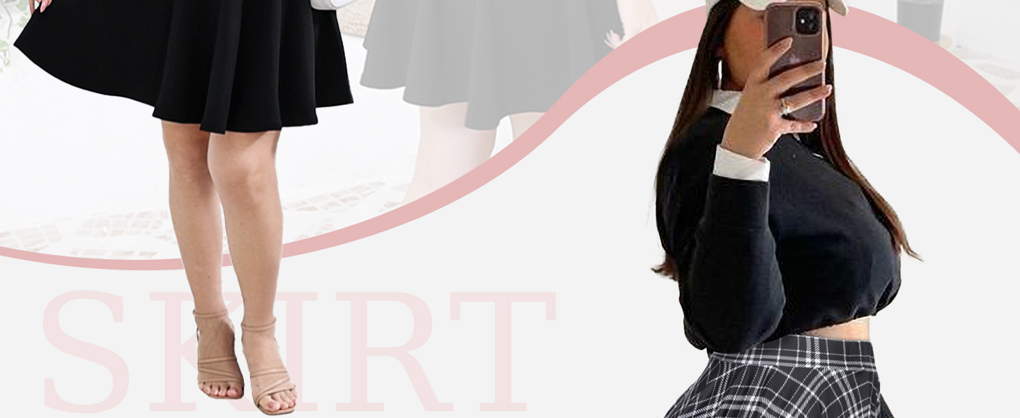 plus size pleated skirt