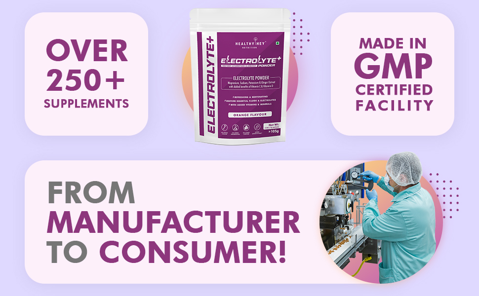 HealthyHey Nutrition Electrolyte Powder, Orange Natural Flavor