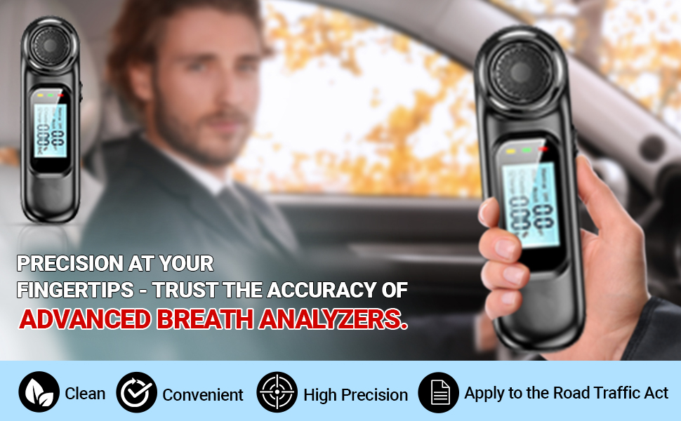 Robustt Alcohol Tester Portable Alcohol Testing Machine LCD Digital