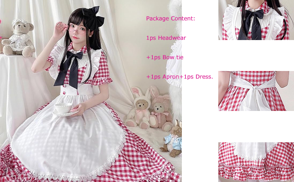 ワンピース Katie MANOR HOUSE maid box dress Amazon.com: osseoca Maid Housekeeper Dress Red and White