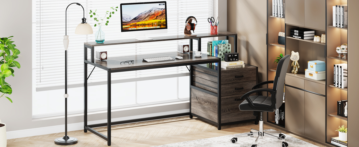 computer desk with drawers