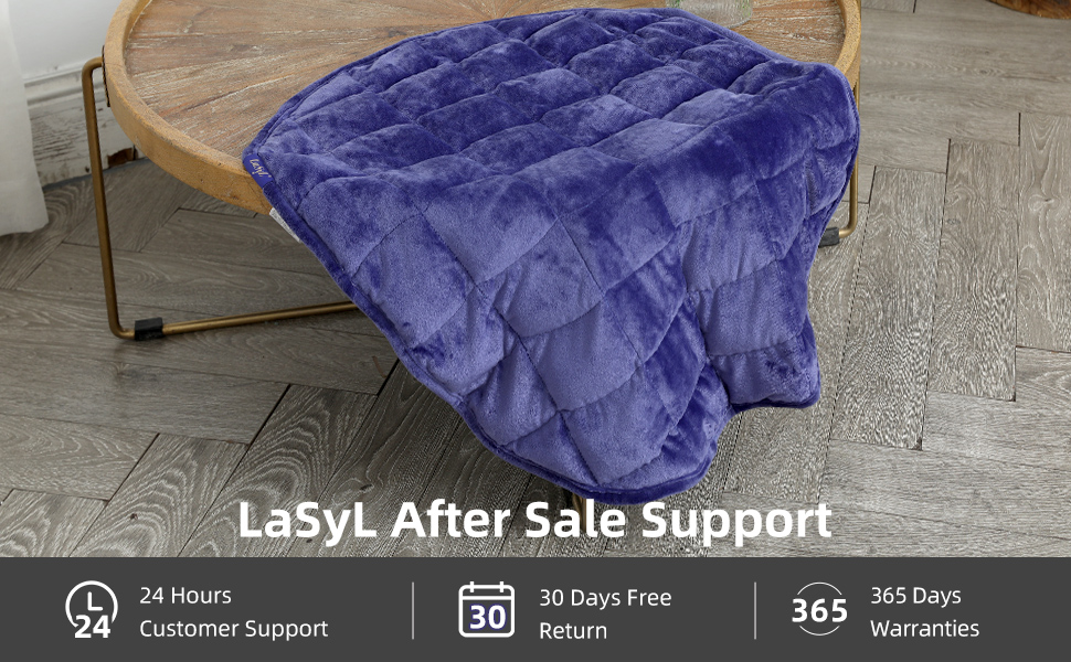 LaSyL Small Weighted Blanket, Travel Weighted Throw Blanket