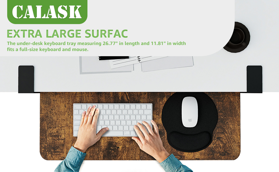 Amazon.com : Desktop Keyboard Tray, Under Desk Pull Out