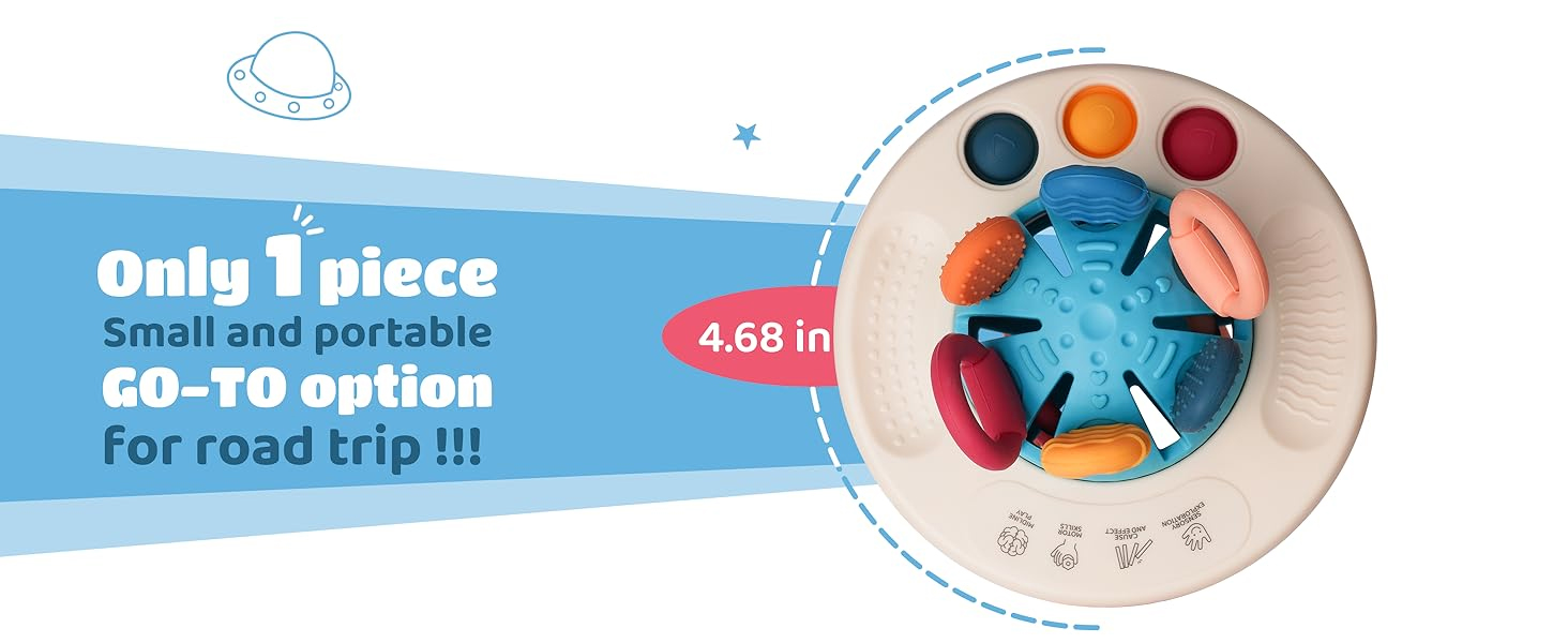 Baby-safe non-toxic silicone string toy made from BPA-free ABS plastic.