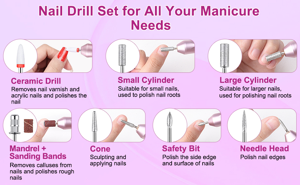 Portable Electric Nail Drill, Professional Efile Nail File