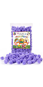 Caydo 200 Pieces Purple Pom Poms