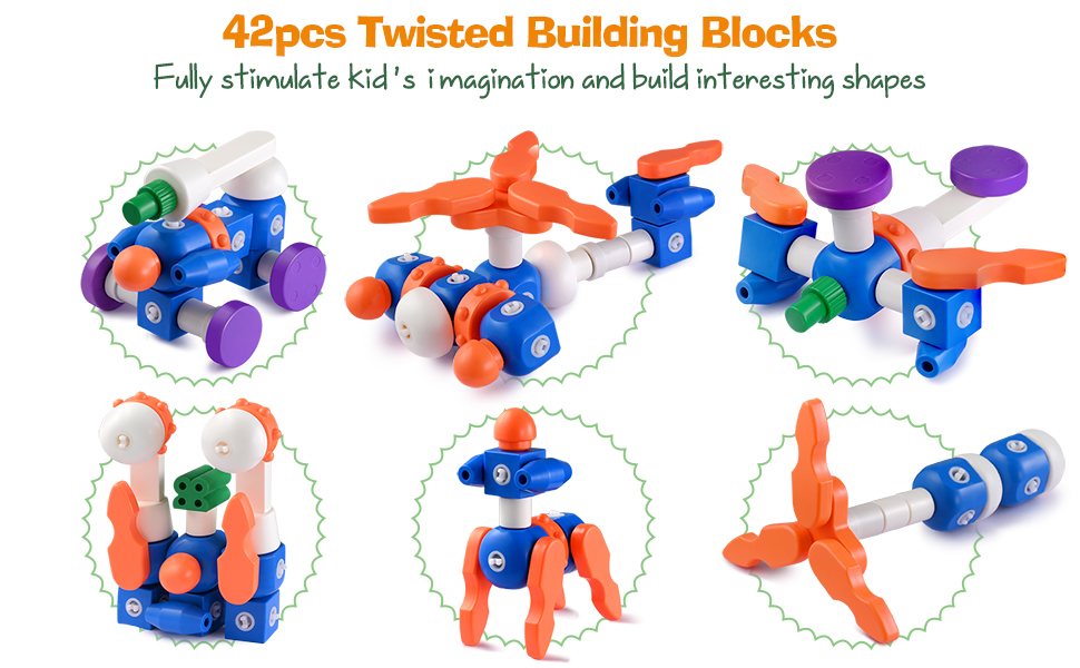 EPPO Building Blocks for Toddlers, STEM Building Toys for