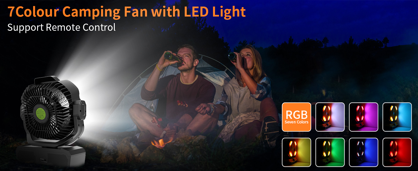 portable camping fan rechagreable