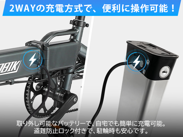 Amazon | 「98％完成品」 電動アシスト自転車 折り畳み自転車 14